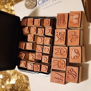 Set of Easter/Spring Themed Rubber stamps. 23 minis. 9 larger.